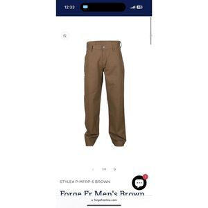 New Forge Fr Men's Brown Canvas Pant 32x30